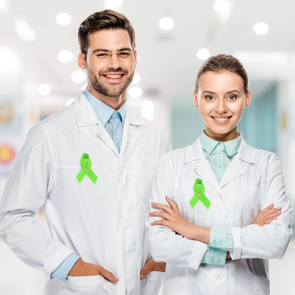 Satin Lime Green Awareness Ribbon Pins