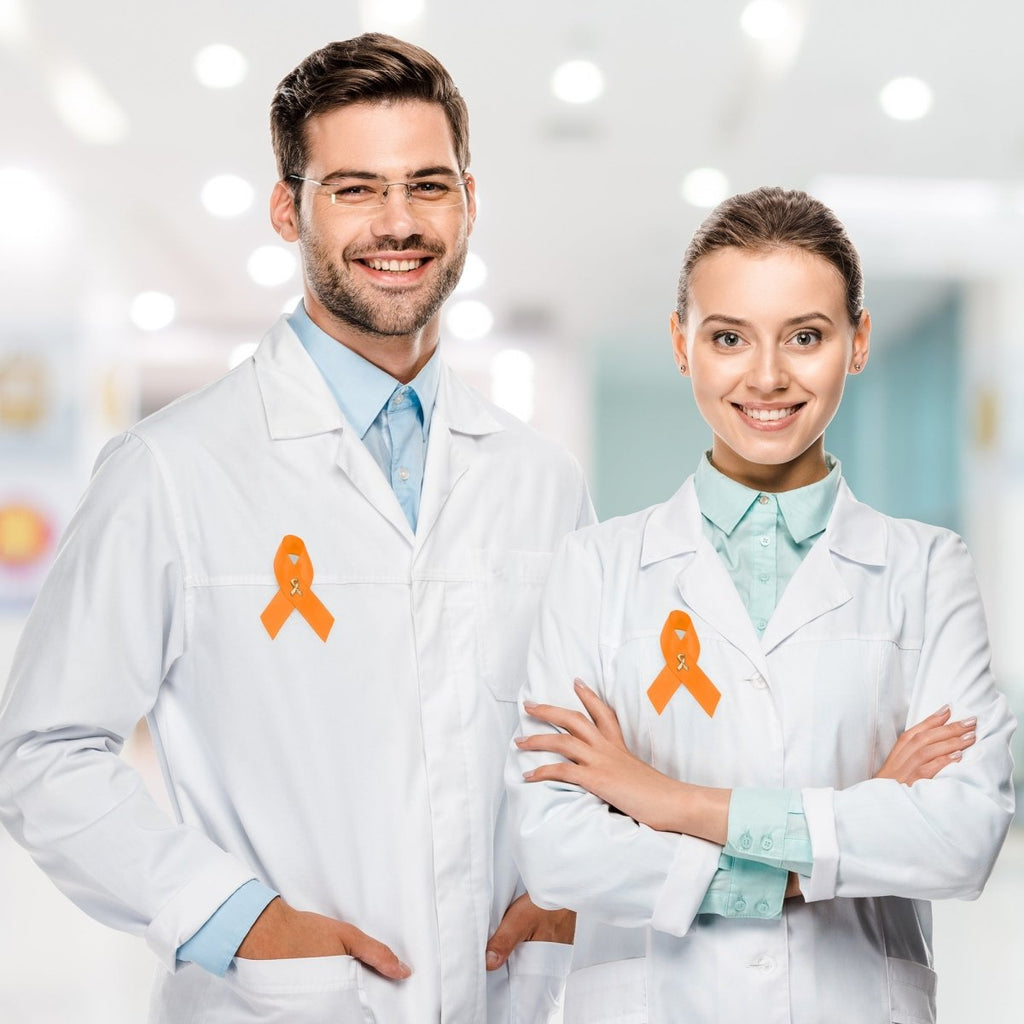 10 Pack Satin Orange Ribbon Awareness Pins