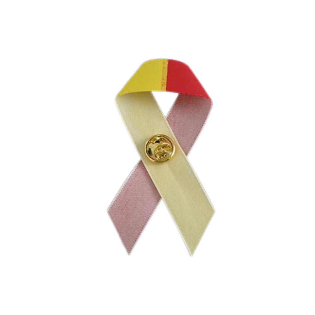 Satin Red & Yellow Ribbon Pins
