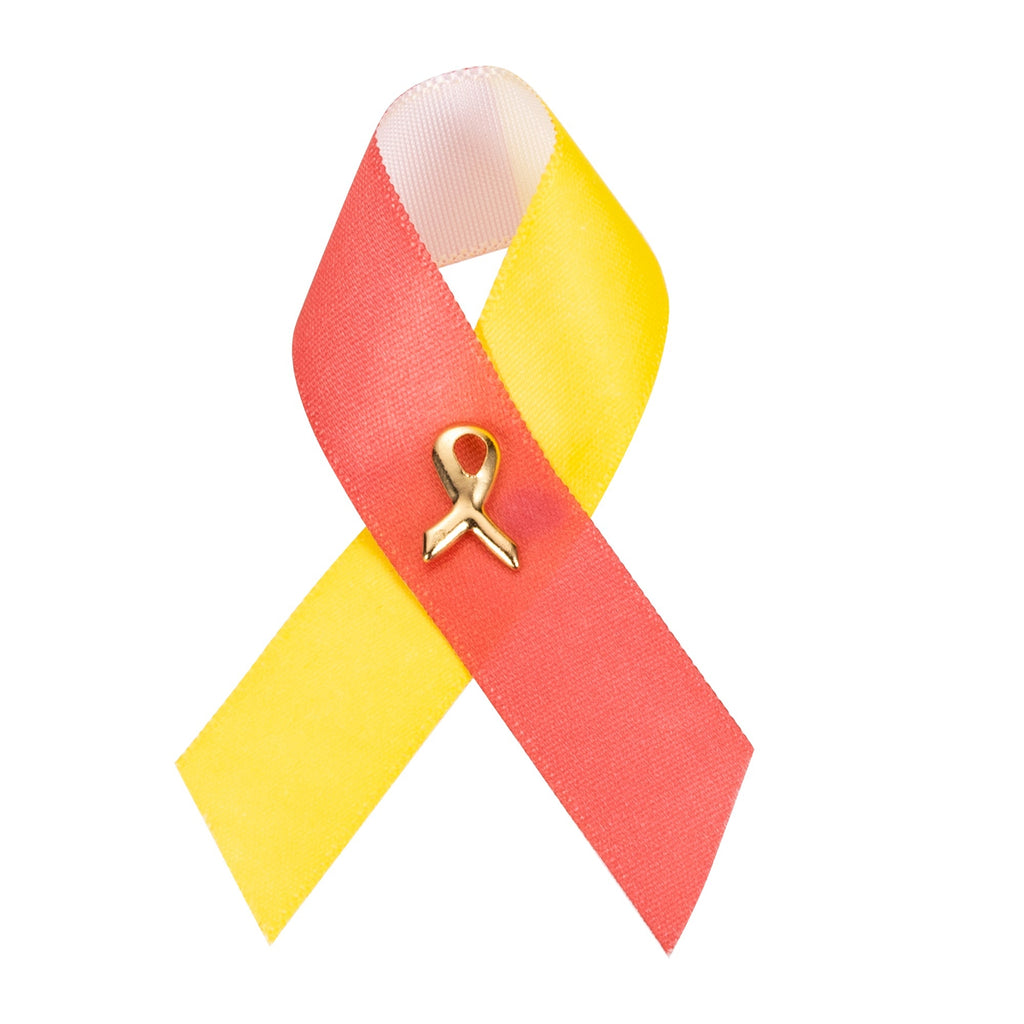 Satin Red & Yellow Ribbon Pins