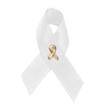 Satin White Ribbon Pins