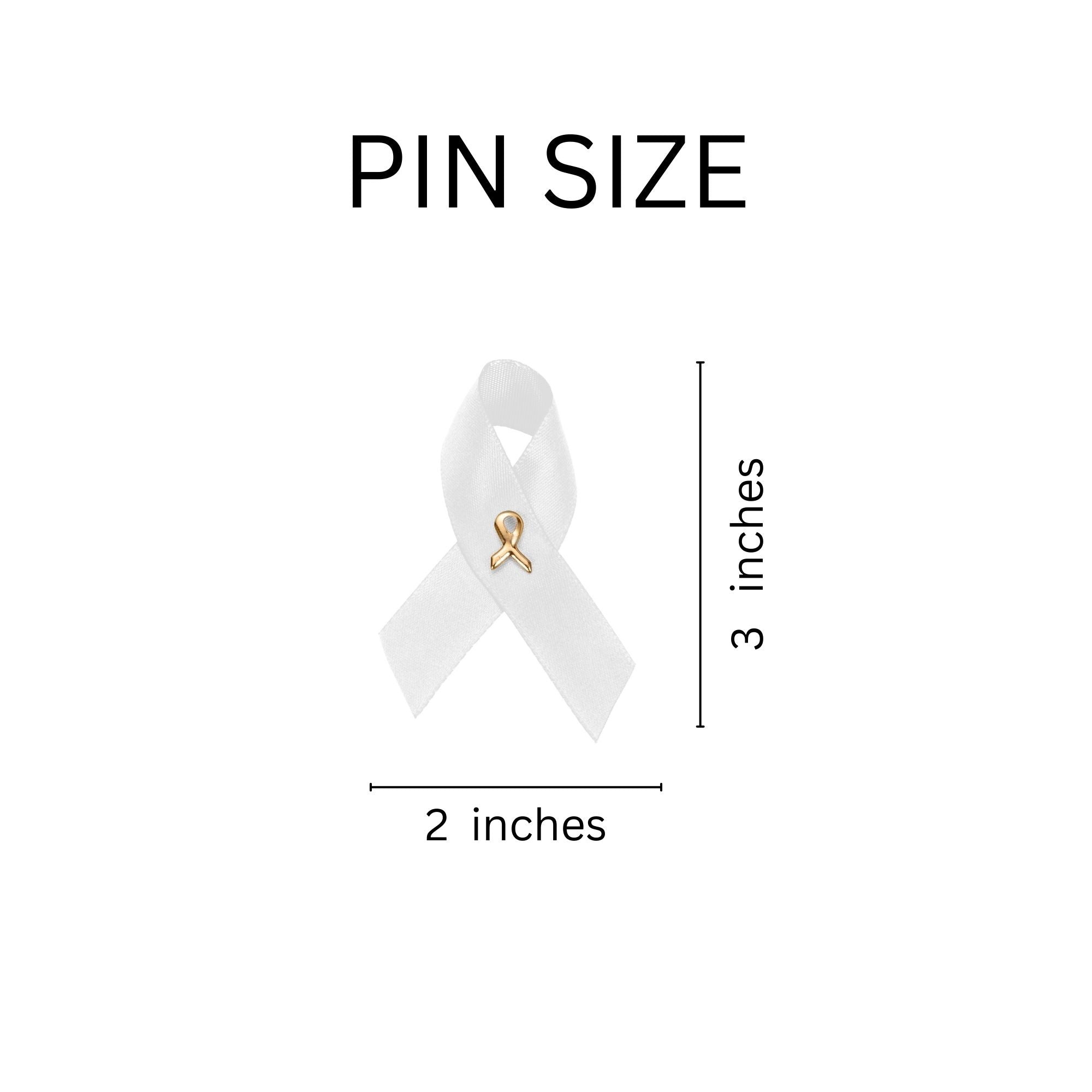 Satin White Ribbon Pins