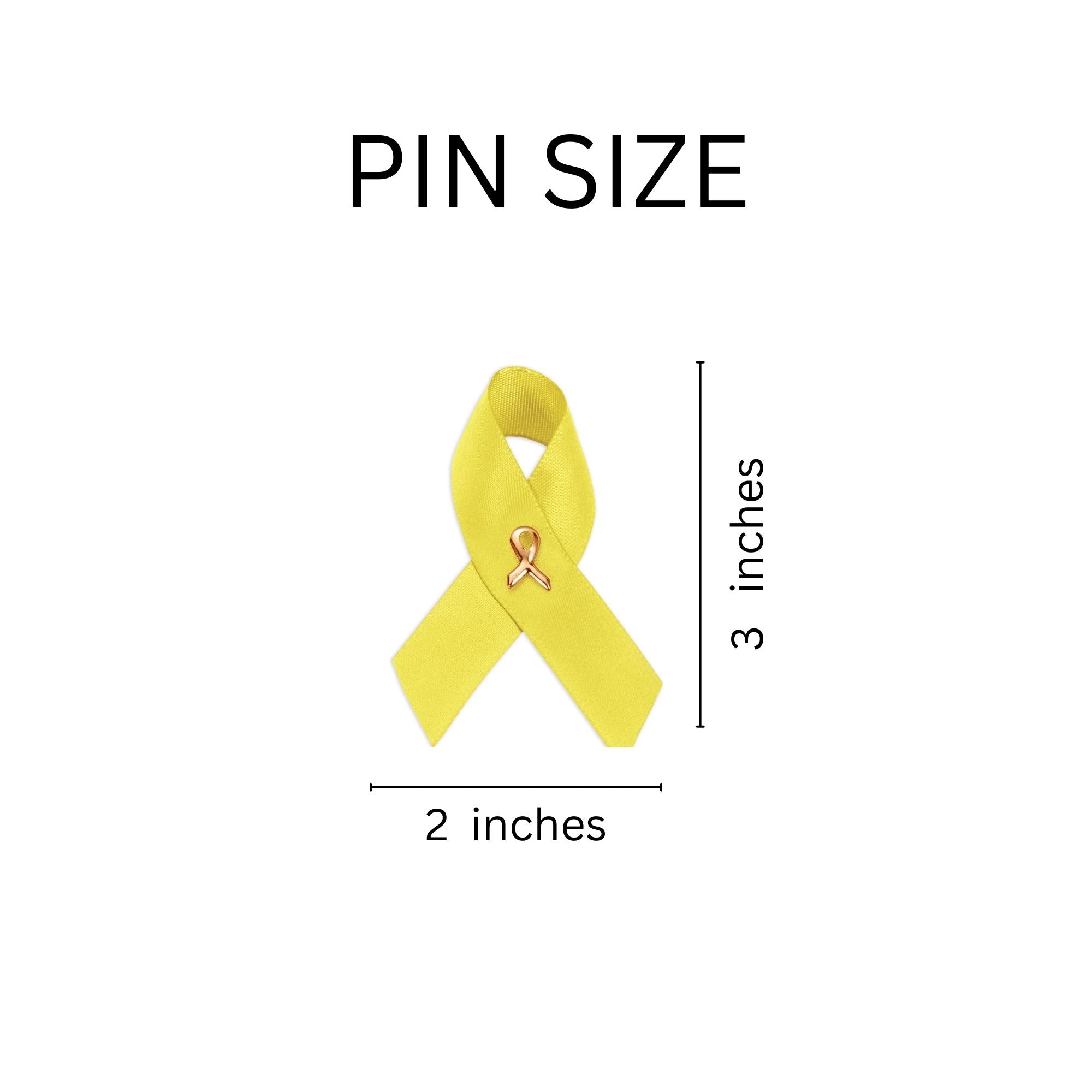 Satin Yellow Ribbon Pins