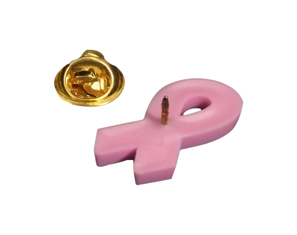 Silicone Pink Ribbon Pins
