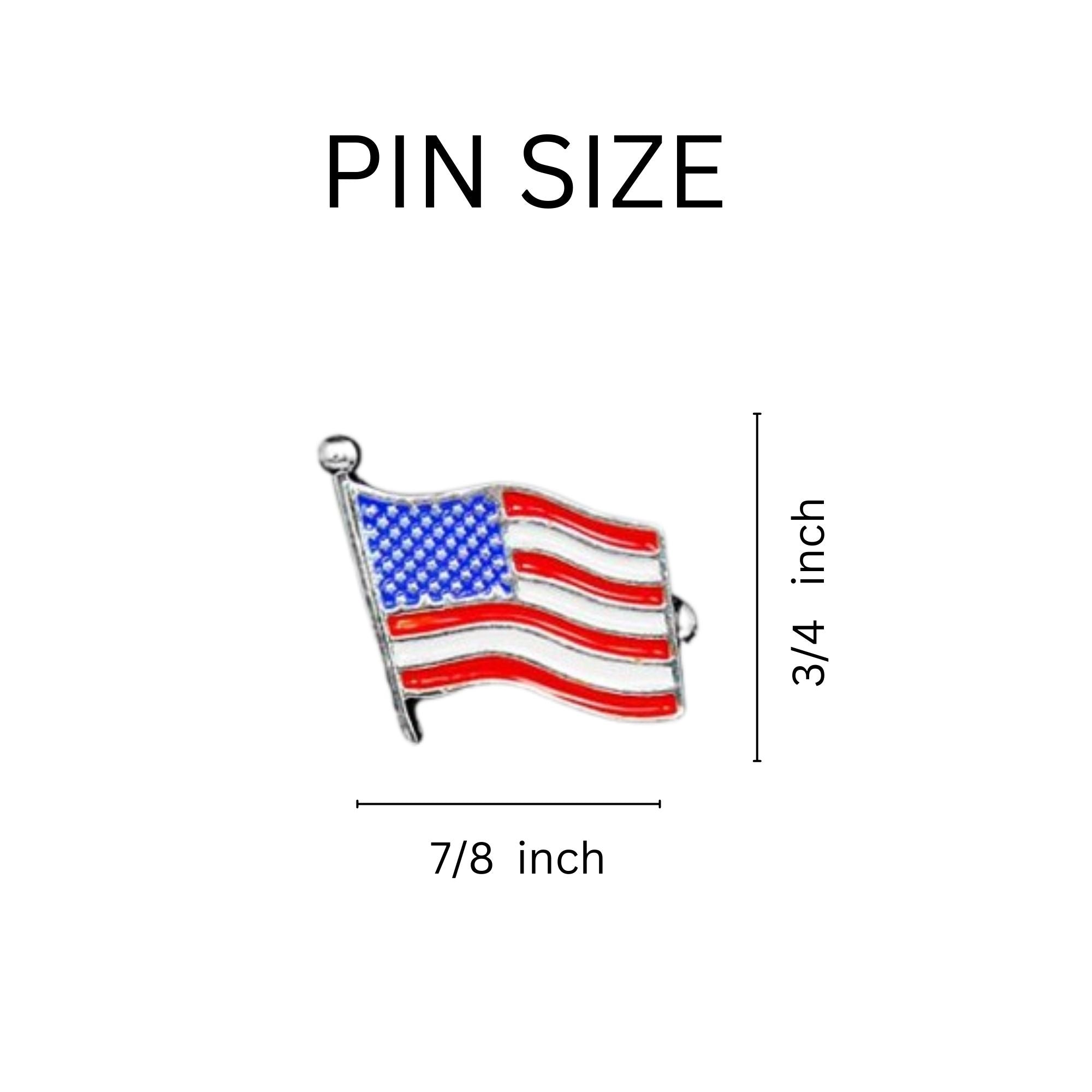 Small American Flag Lapel Pins