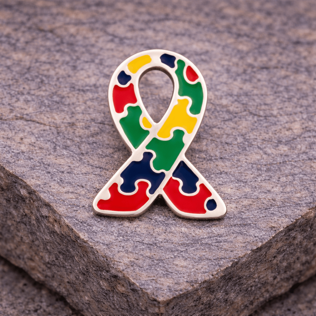 Small Autism Ribbon Lapel Pins