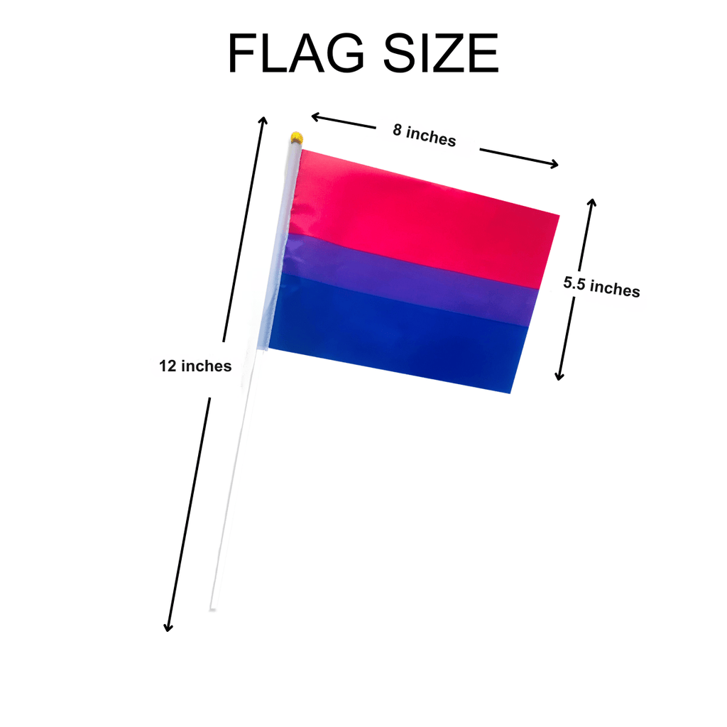 10 Pack Small Bisexual Flags on a Stick