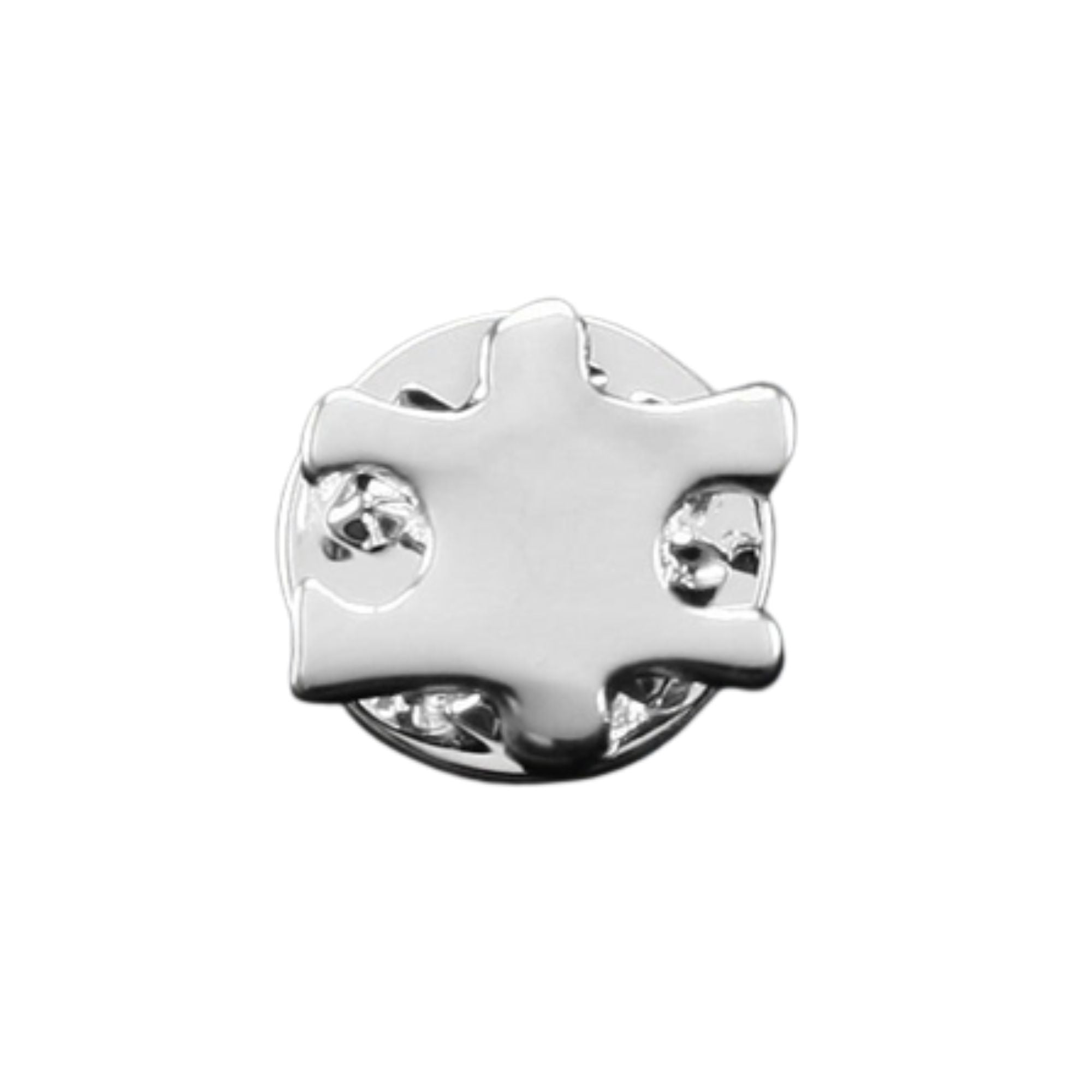 Small Elegant Silver Autism Awareness Puzzle Lapel Pins