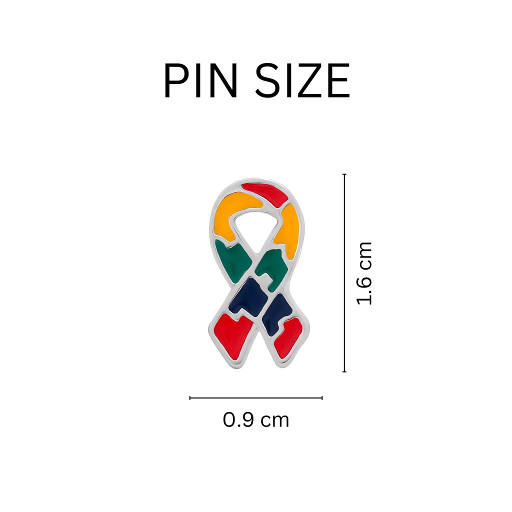 Small Flat Autism Ribbon Pins