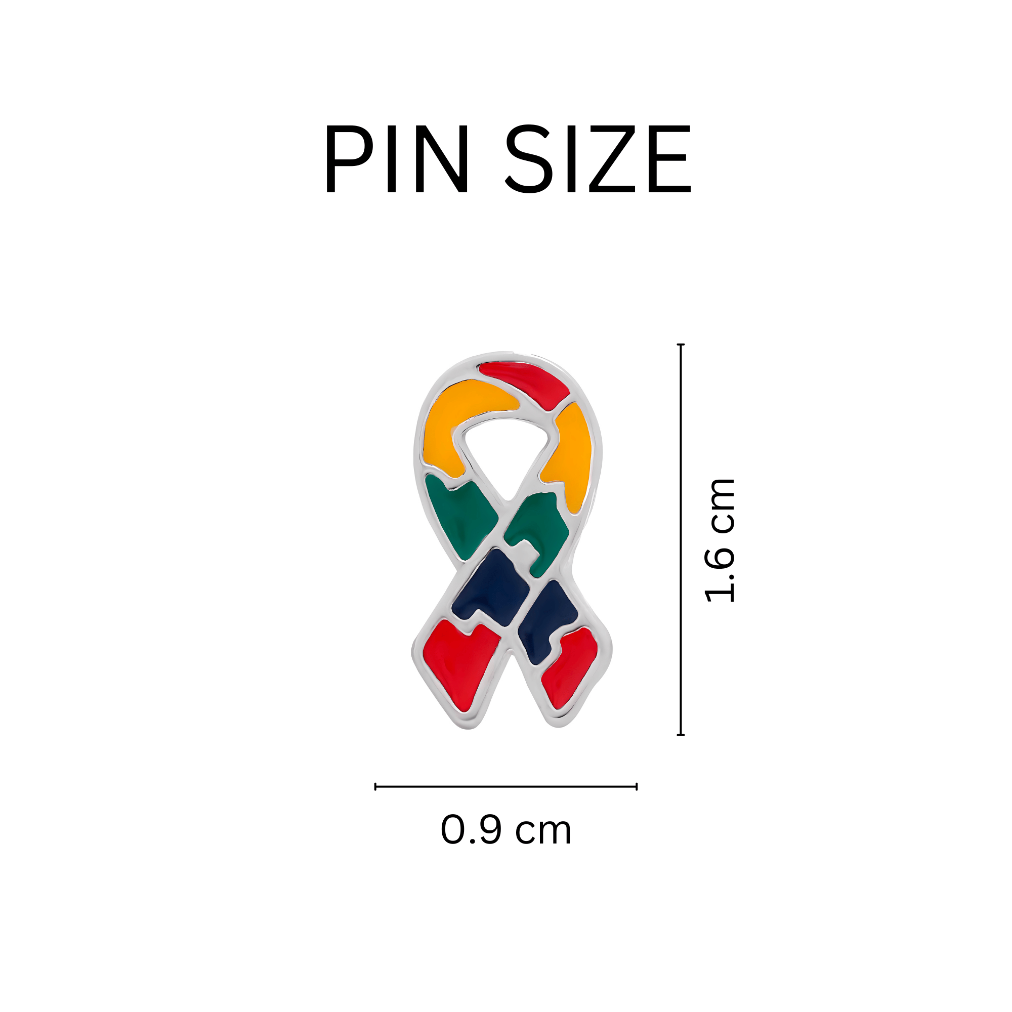 Small Flat Autism Ribbon Pins