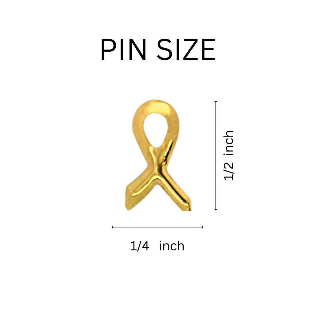 Small Gold Ribbon Tac Pins
