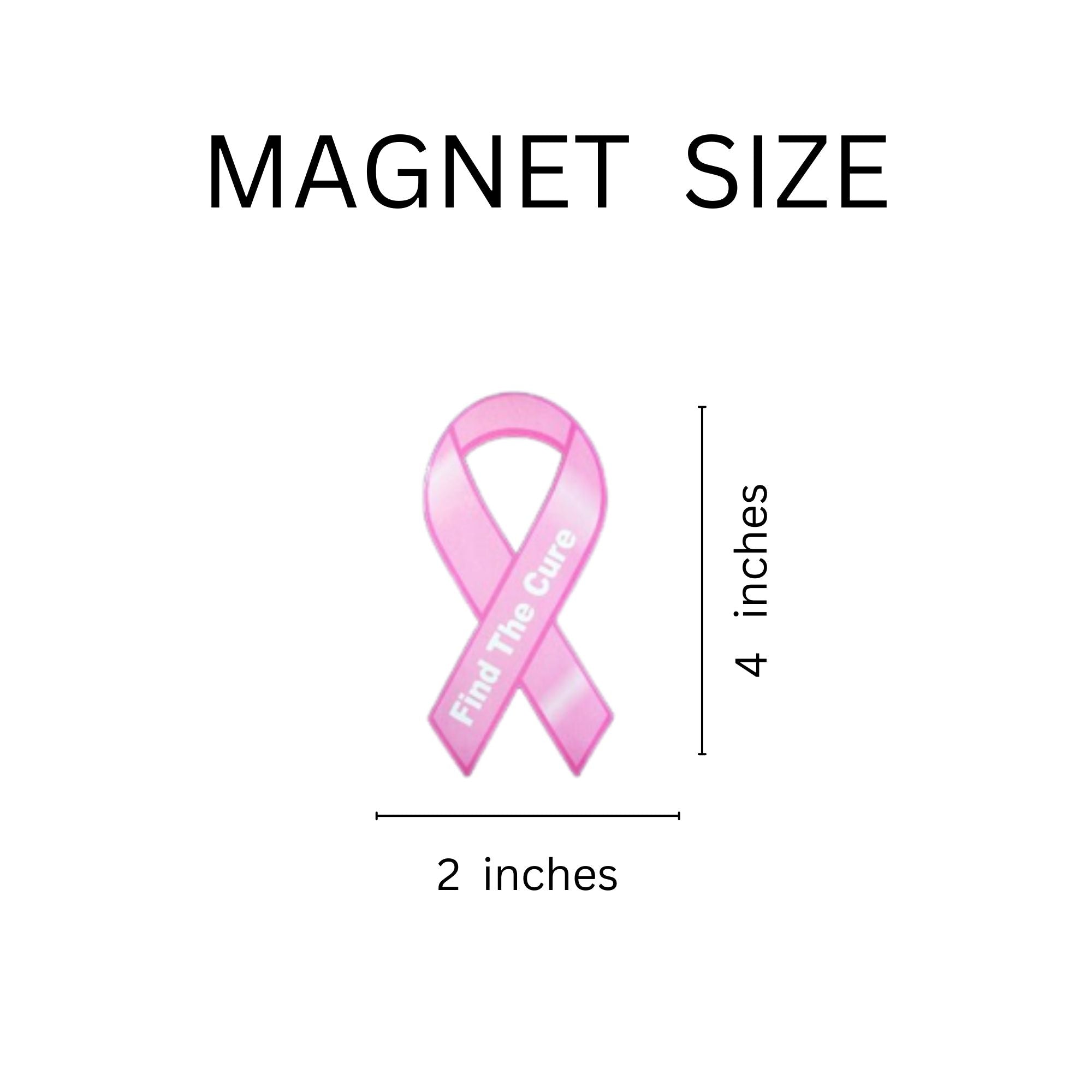 Small Pink Ribbon Cure Magnets