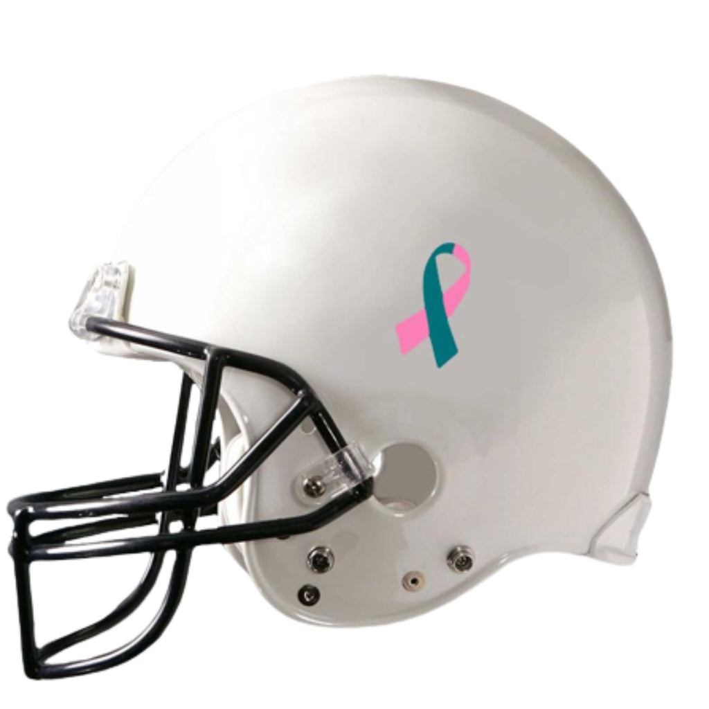25 Pack Small Pink & Teal Ribbon Decals