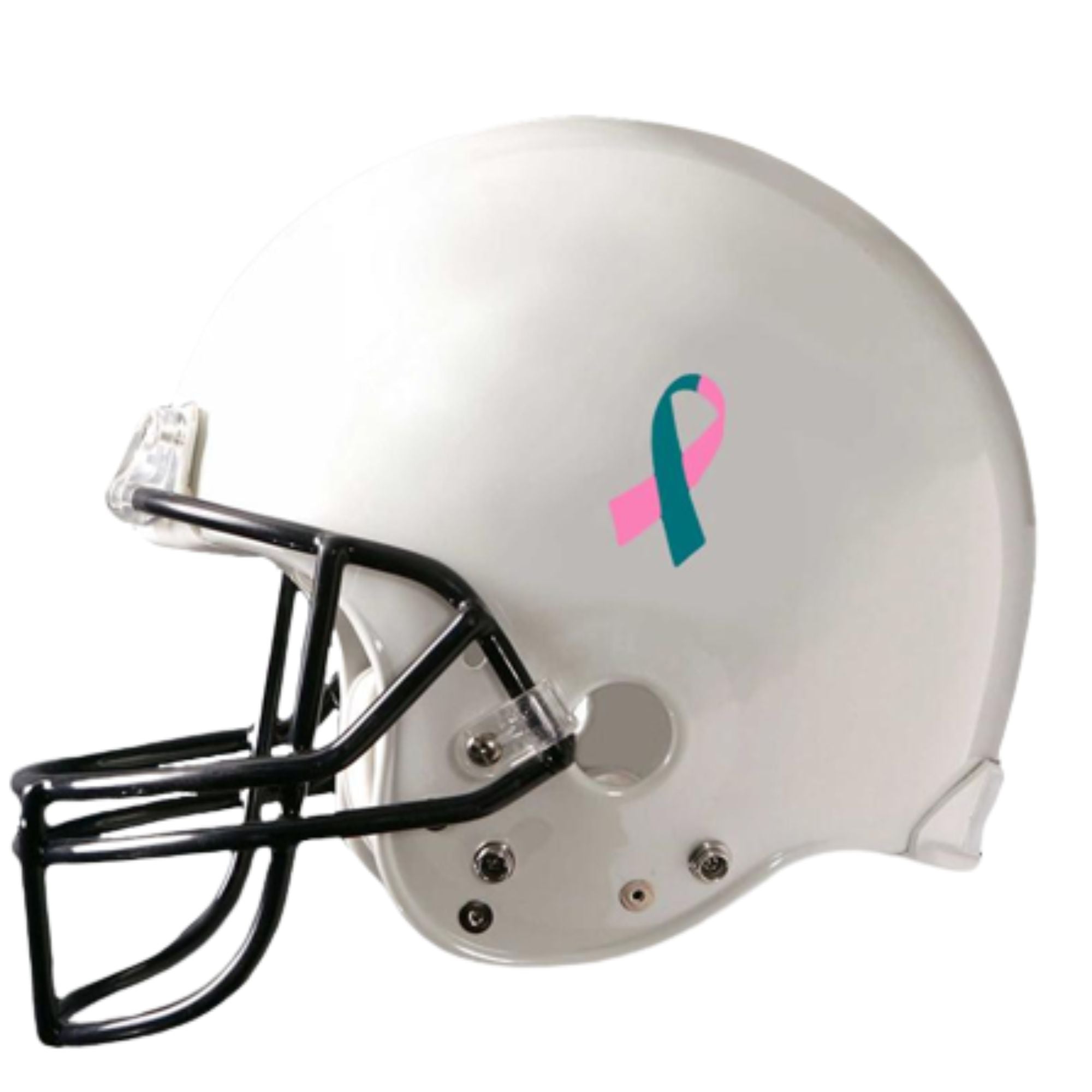 25 Pack Small Pink & Teal Ribbon Decals
