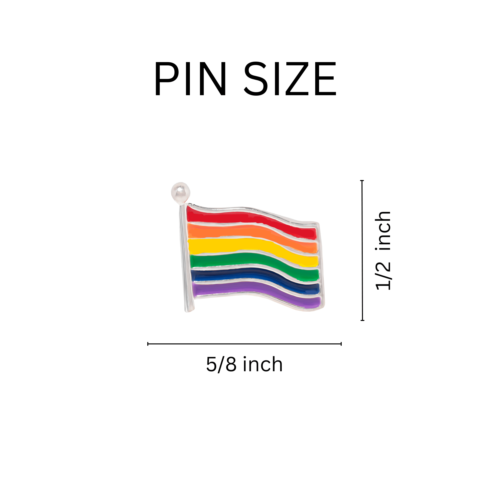 10 Pack Small Rainbow Flag Lapel Pins