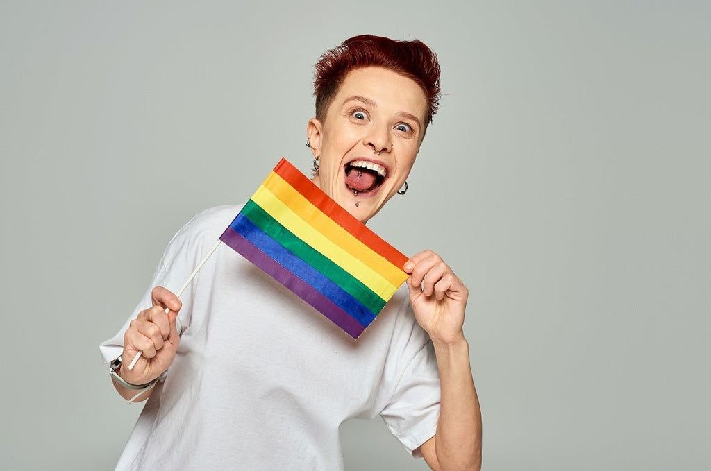 10 Pack Large Rainbow Flags on a Stick