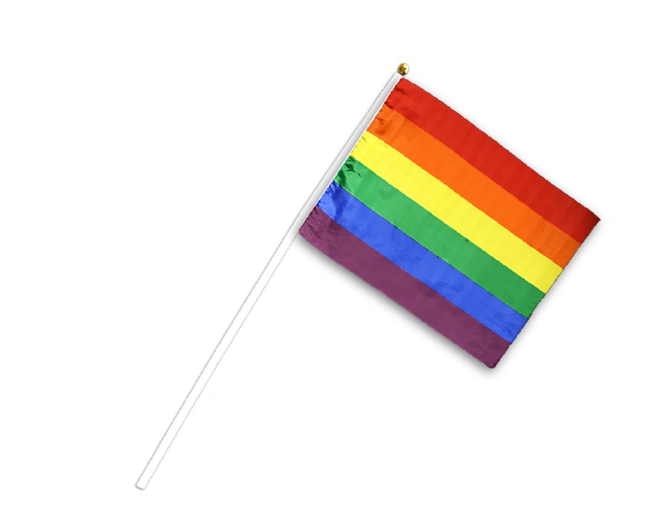 10 Pack Small Rainbow Flags on a Stick