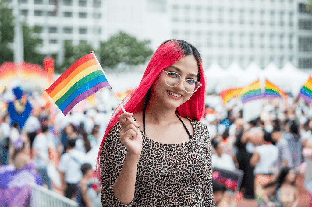 10 Pack Large Rainbow Flags on a Stick