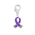 Small Size Purple Ribbon Hanging Charms