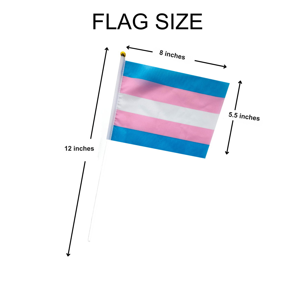 10 Pack Small Transgender Flags on a Stick