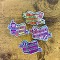Smut Lovers Tropes Books Mini Sticker Bundle - Crushed Glitter Finish - 4 Stickers