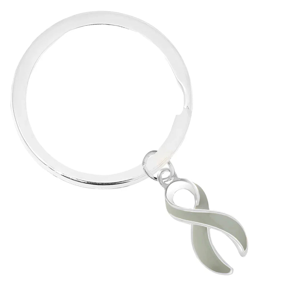 Split Style Gray Ribbon Key Chains