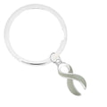 Split Style Gray Ribbon Key Chains