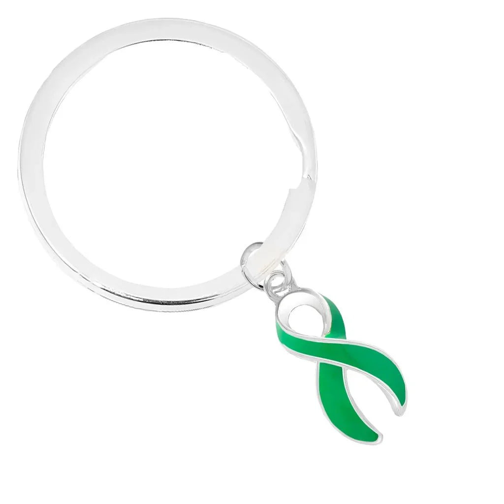 Split Style Green Ribbon Key Chains