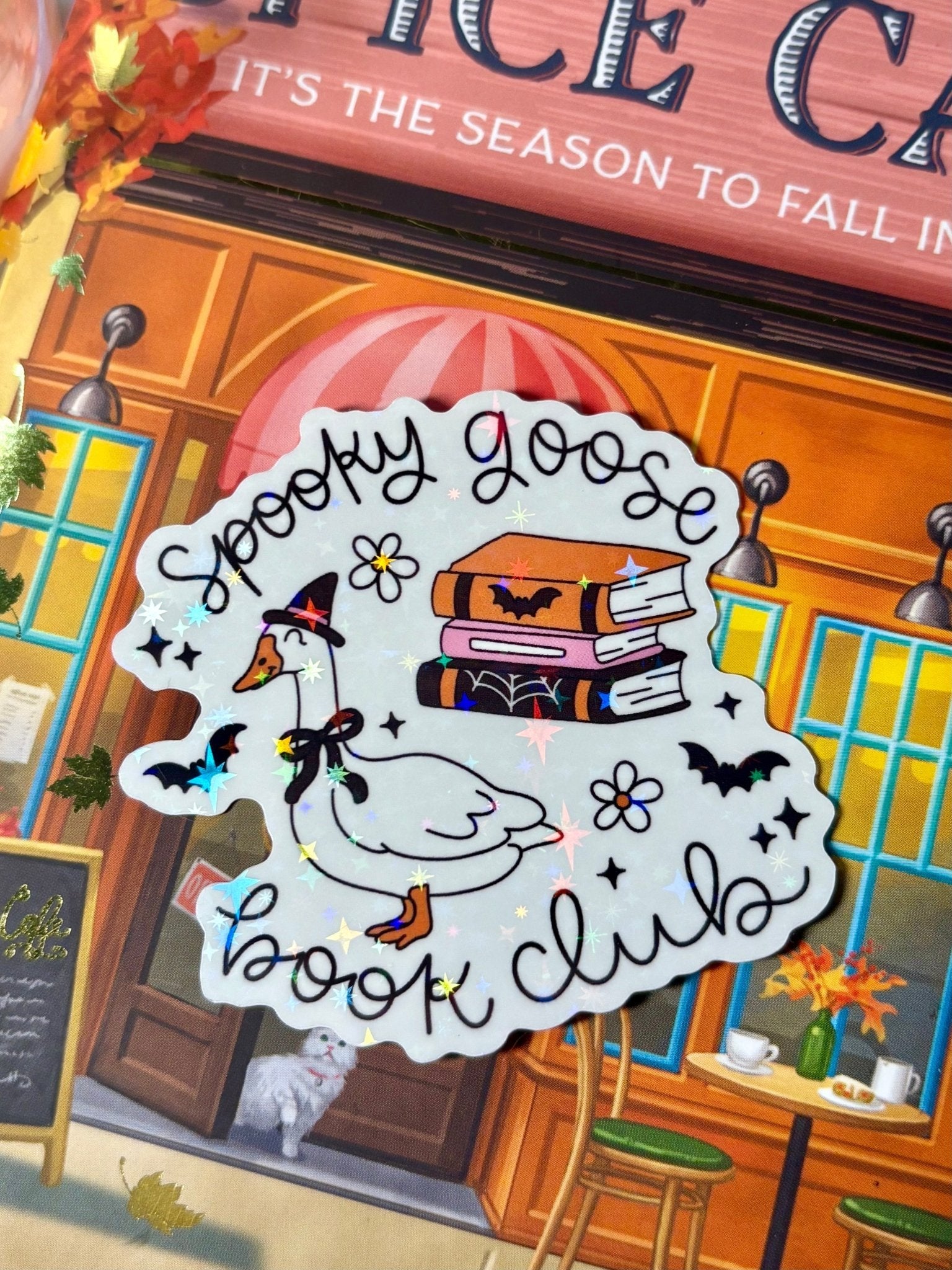 Spooky Goose Book Club Sticker