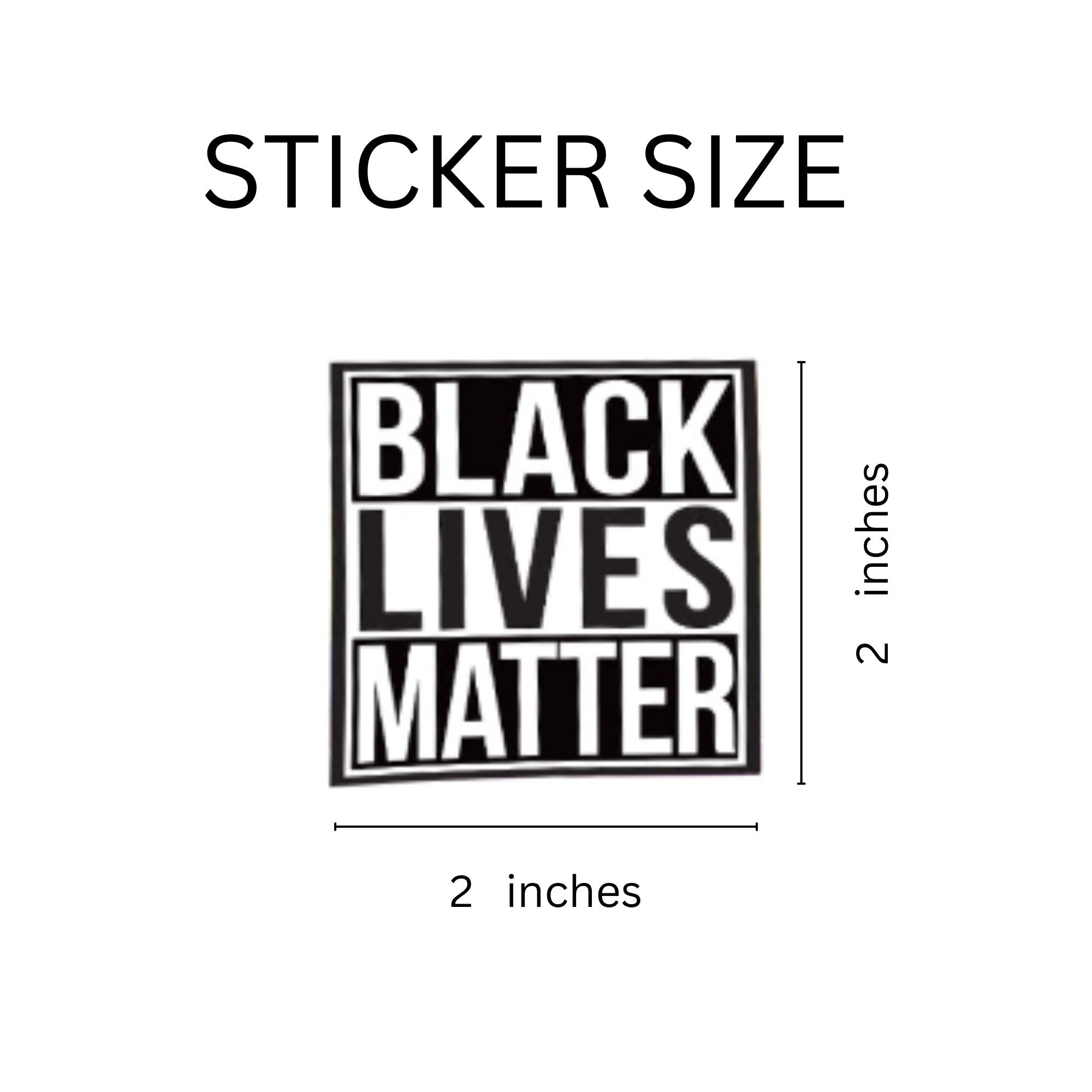 Square Black Lives Matter Stickers (250 Stickers)