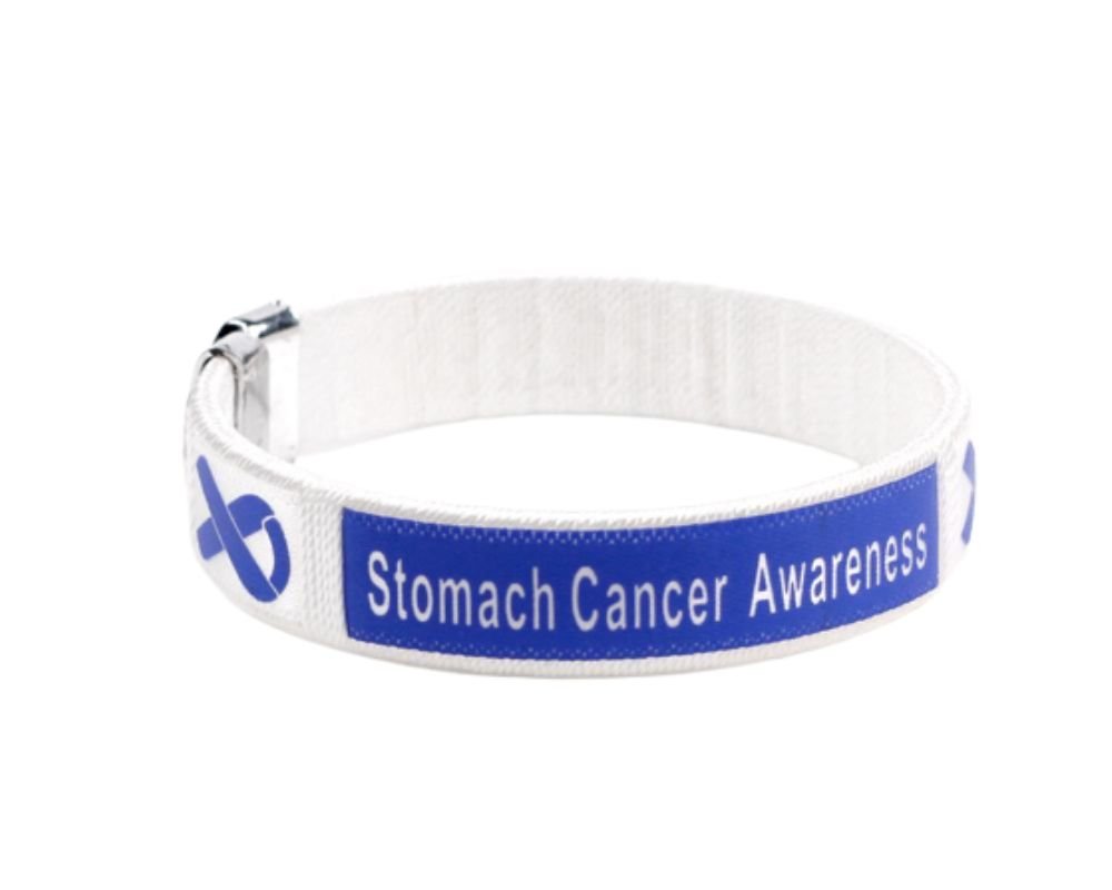 Stomach Cancer Periwinkle Ribbon Bangle Bracelets