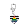 Straight Ally Flag Heart Hanging Charms