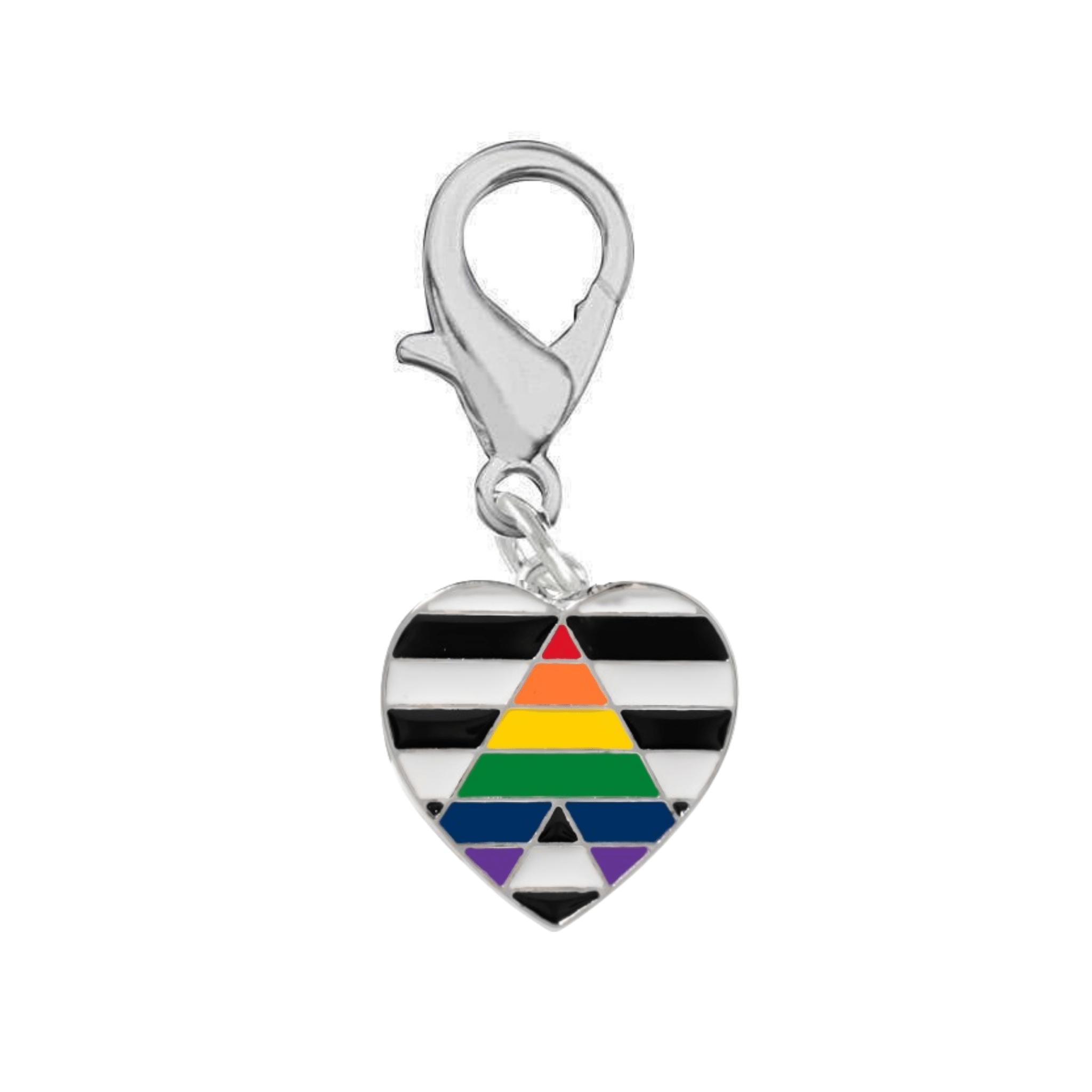 Straight Ally Flag Heart Hanging Charms