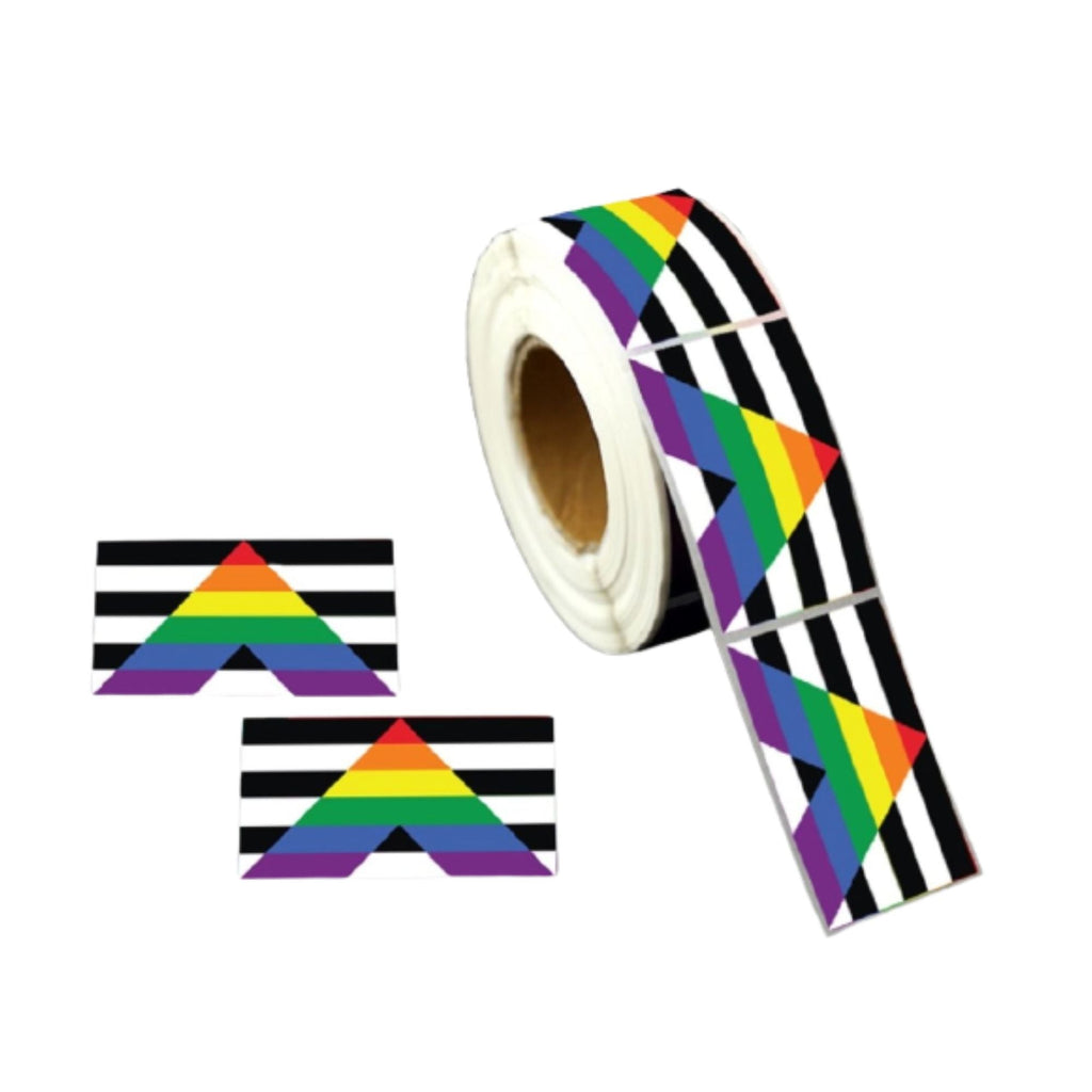Straight Ally Flag Stickers (250 per Roll)