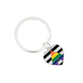 Straight Ally Heart Flag Split Ring Key Chains