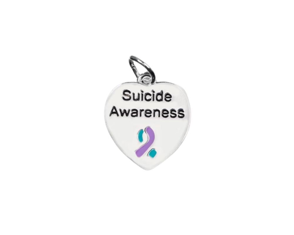 Suicide Awareness Heart Charms