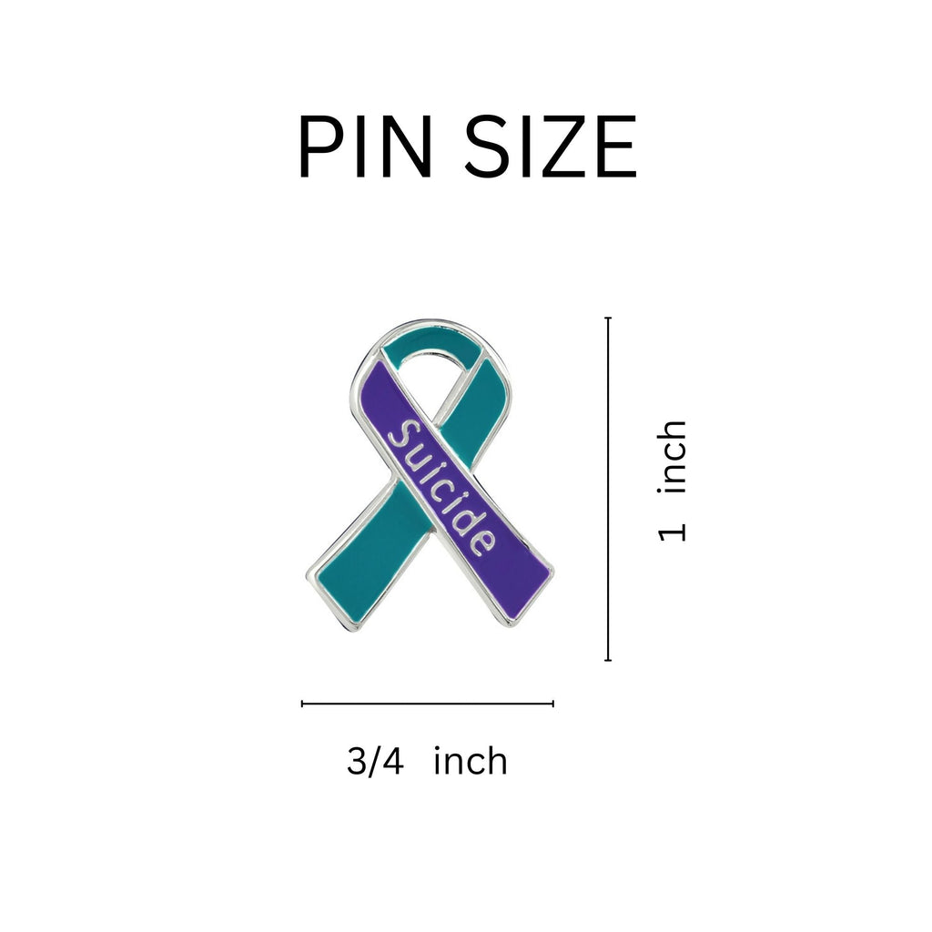 10 Pack of Suicide Awareness & Prevention Ribbon Pins