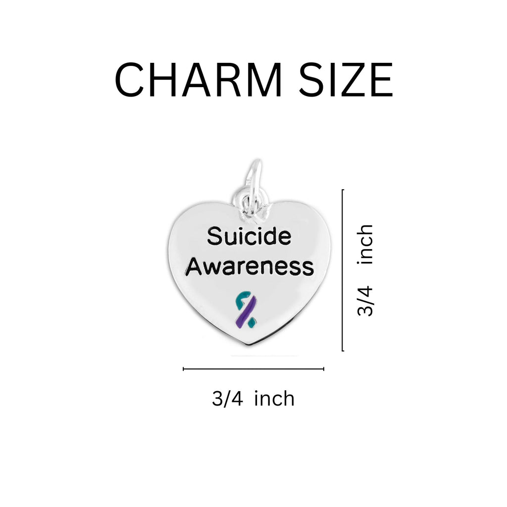 Suicide Large Heart Charm Split Style Key Chains