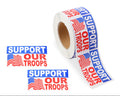 Support Our Troops Flag Stickers (250 per Roll)