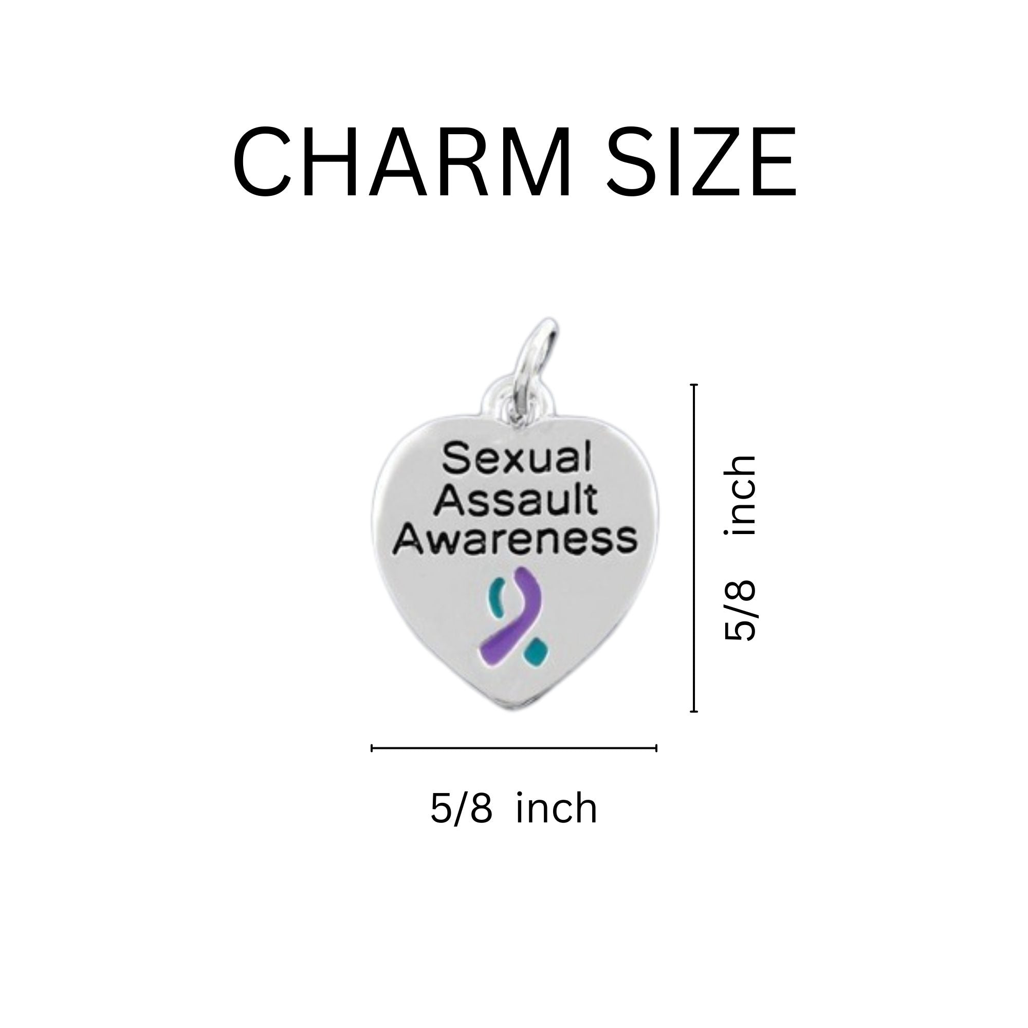 Teal & Purple Ribbon Rope Style Sexual Assault Bracelets