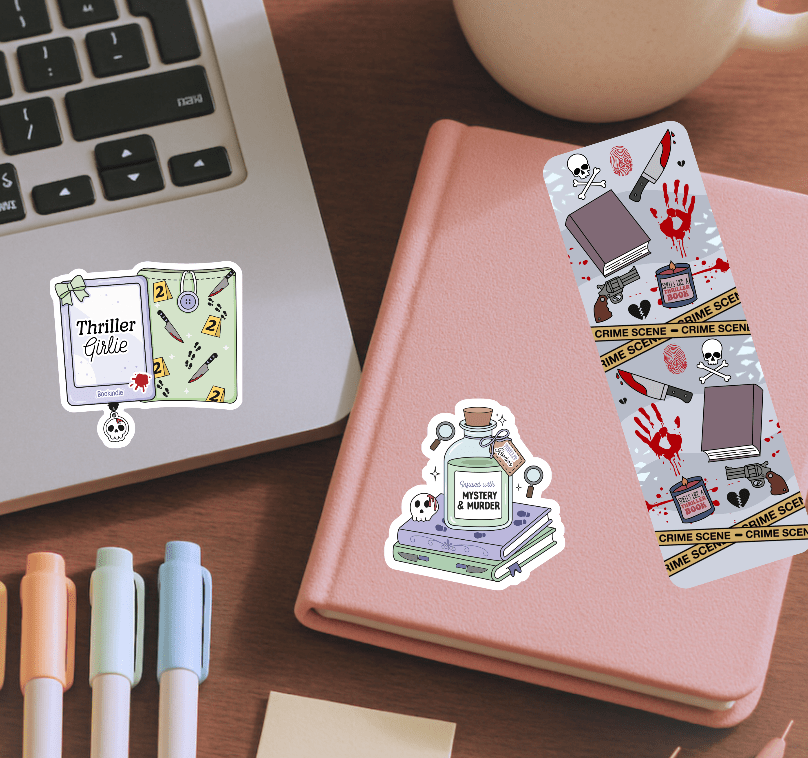 Thriller Girlie Stickers and Bookmark Bundle