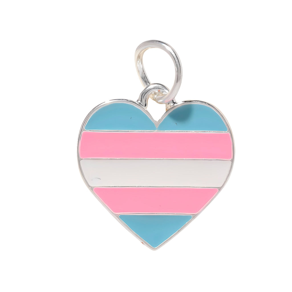 10 Pack Transgender Heart Pride Charms