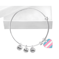 Transgender Heart Pride Retractable Charm Bracelets