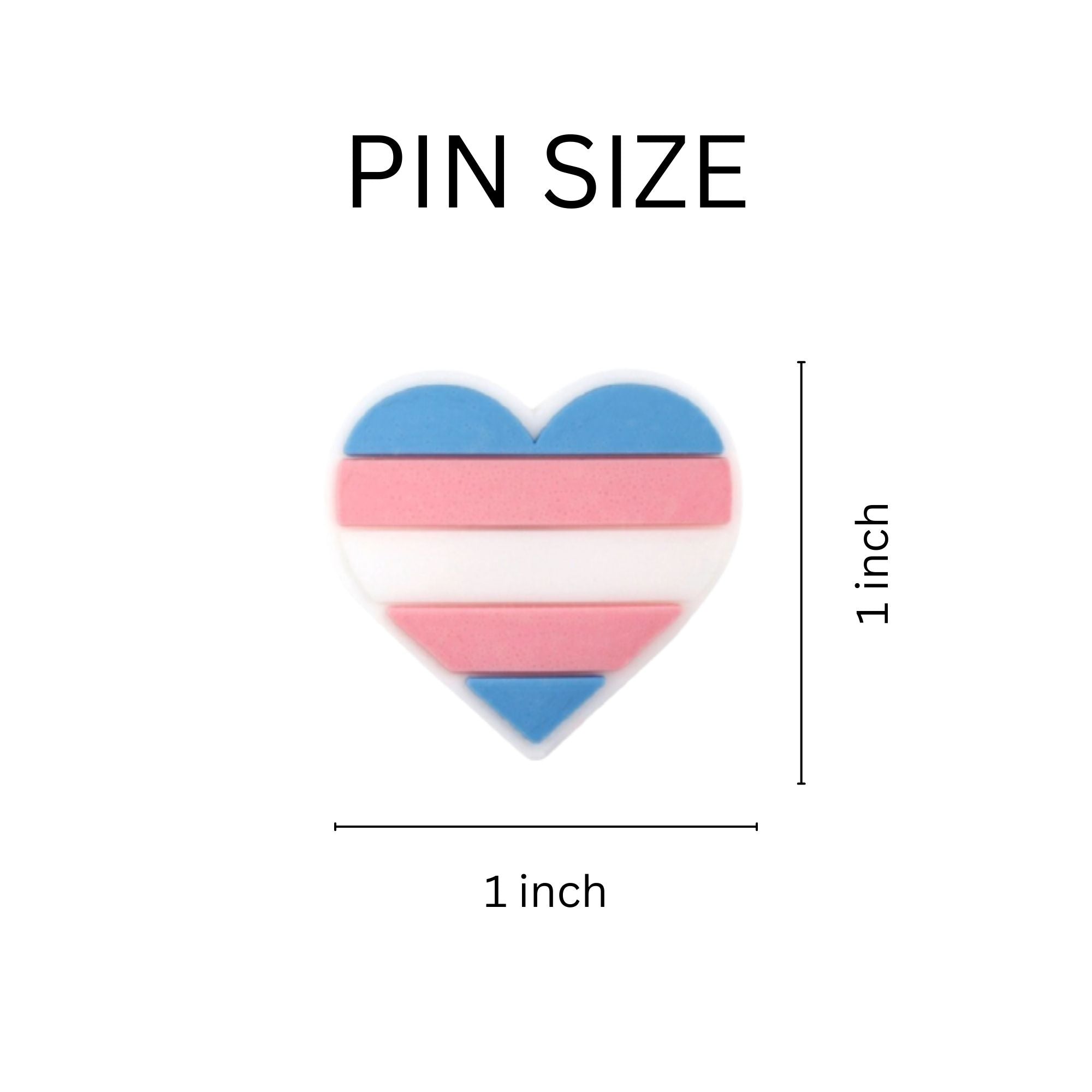 Transgender Heart Silicone Pins