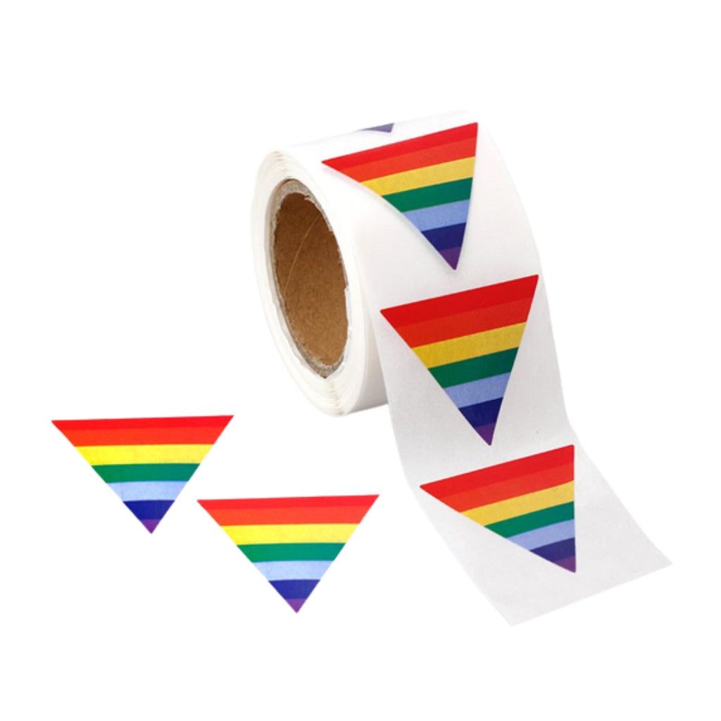 Triangle Rainbow Flag Stickers (250 per Roll)