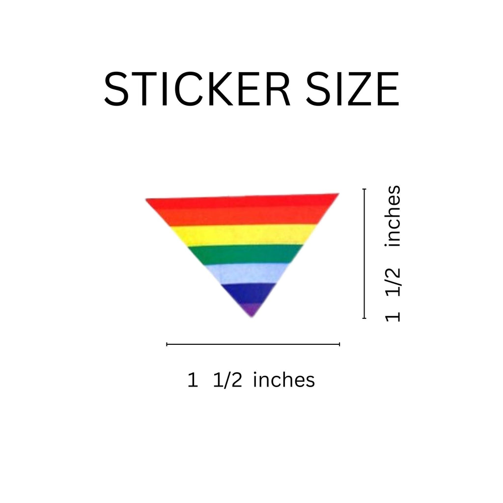 Triangle Rainbow Flag Stickers (250 per Roll)