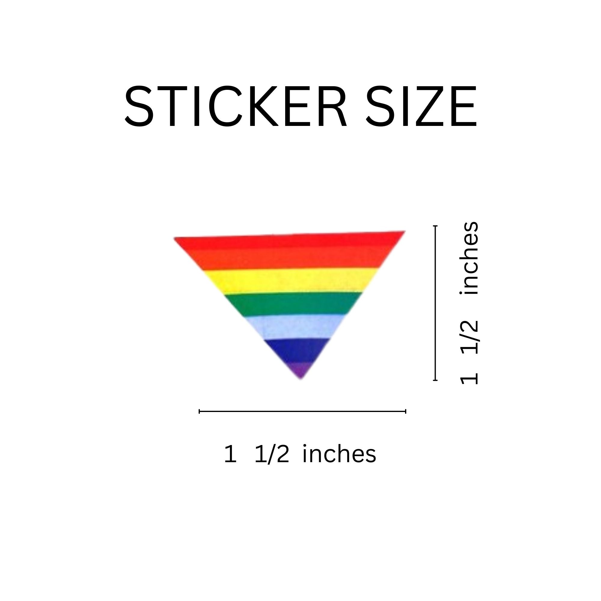 Triangle Rainbow Flag Stickers (250 per Roll)