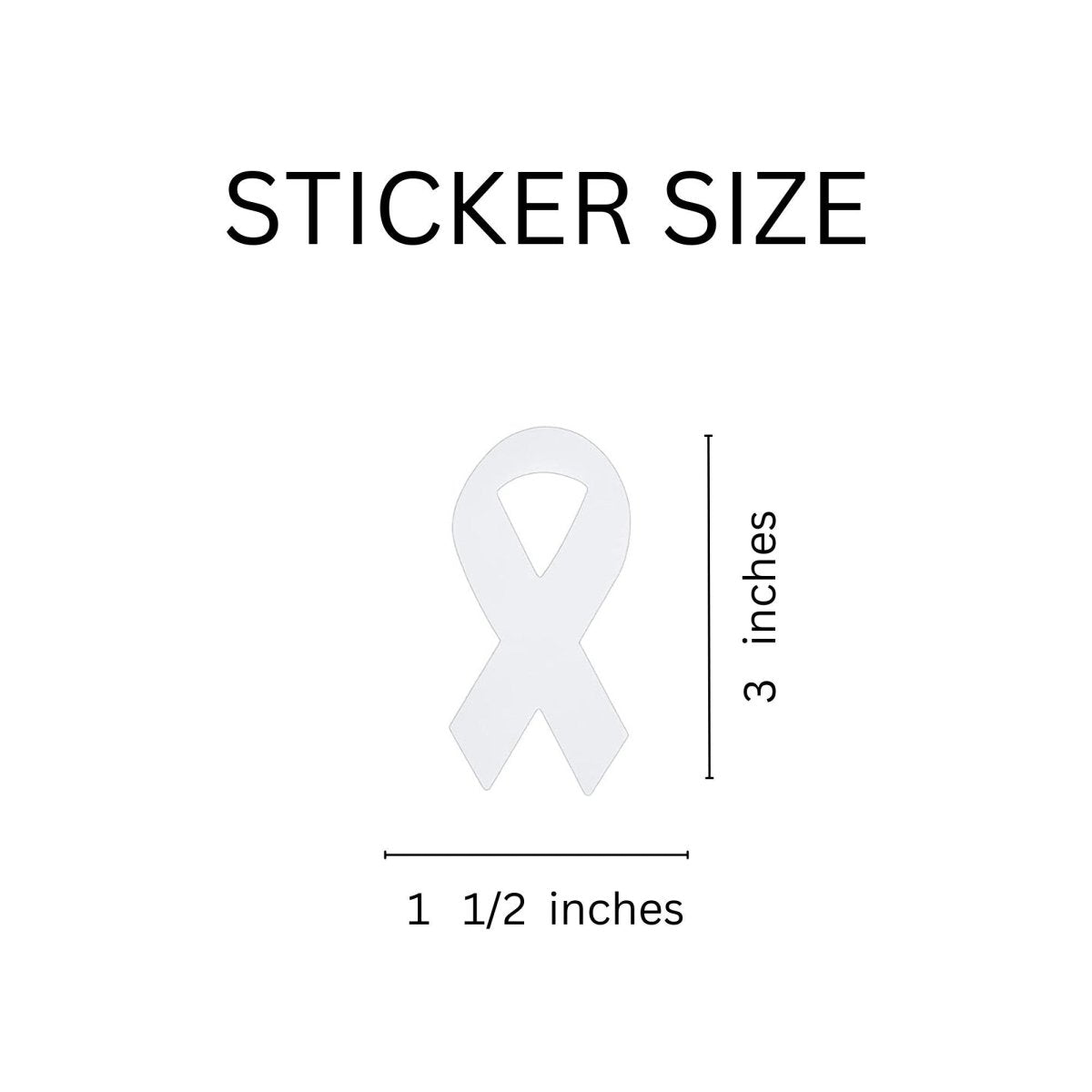 White Ribbon Awareness Stickers (250 per Roll)