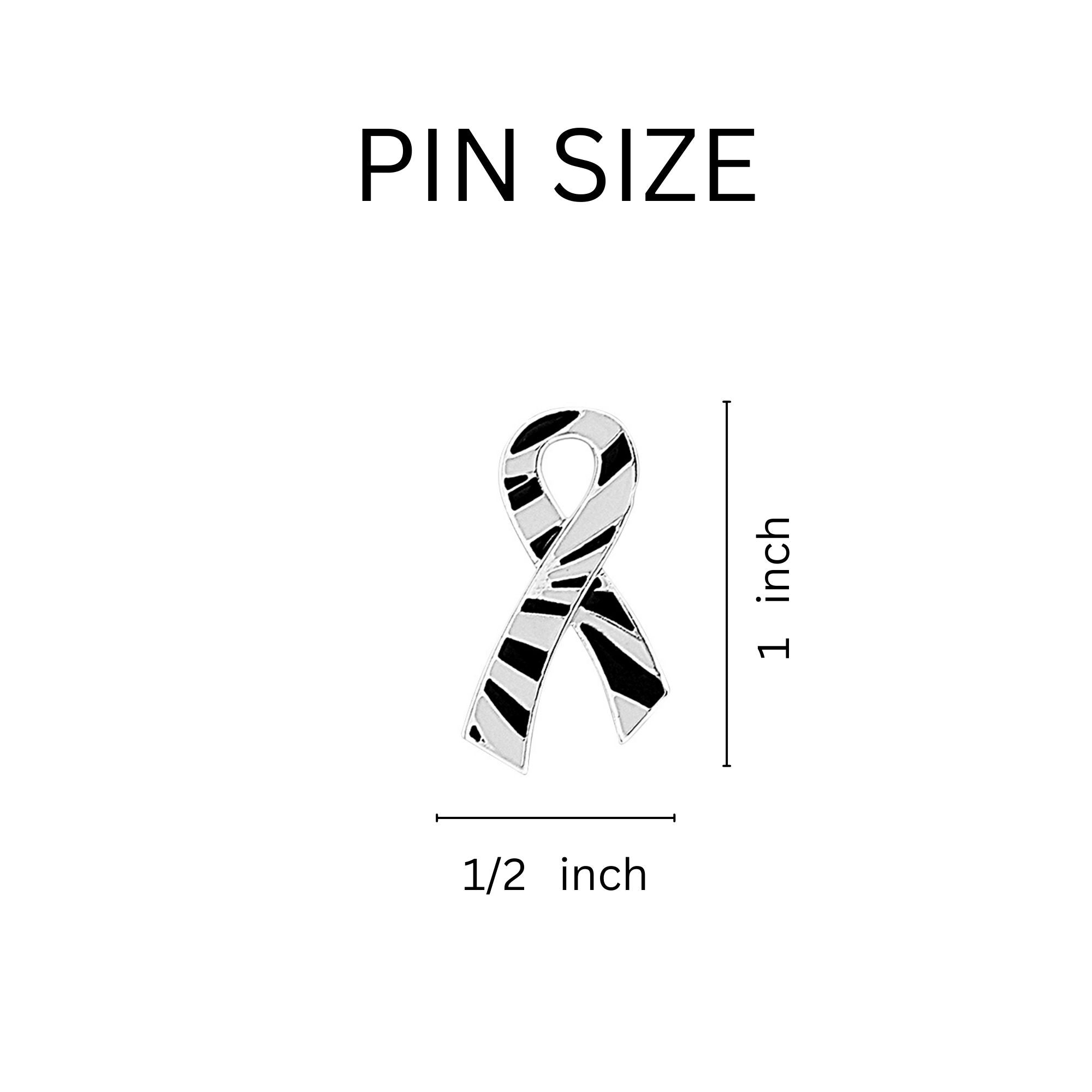 Zebra Print Ribbon Pins