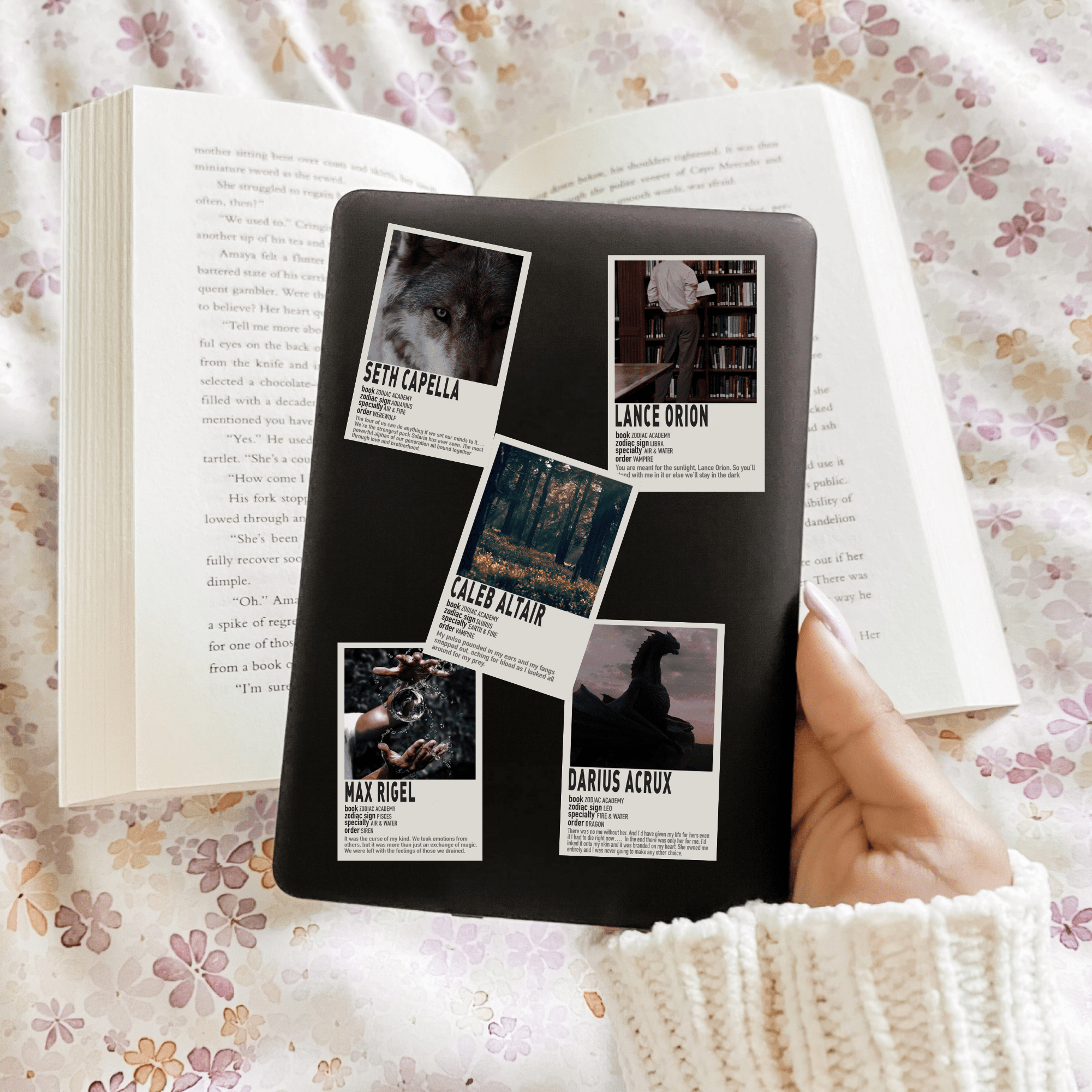 Zodiac Academy Boys Inspired Poster Sticker Bundle